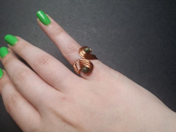 Wire wrap ring tutorial Spiral wire wrap ring tutorial bead ring tutorial Swirling Midi Ring4